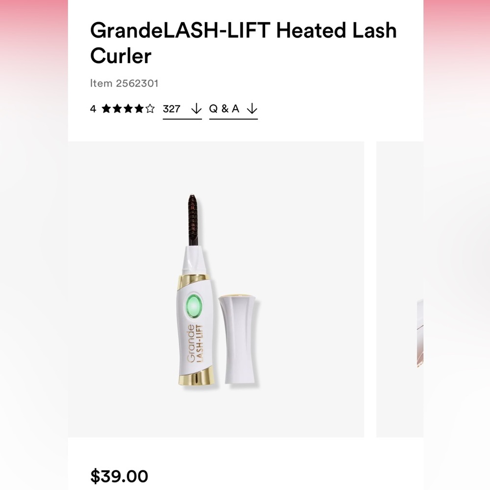 Grande lash heated lash curler
